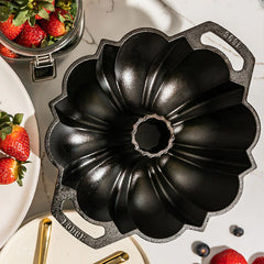 Seasoned Cast Iron Fluted Cake Pan
