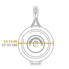Blacklock 4 Quart Lightweight Cast Iron Deep Skillet With Lid