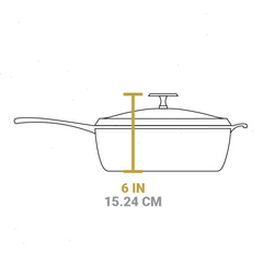 Blacklock 4 Quart Lightweight Cast Iron Deep Skillet With Lid