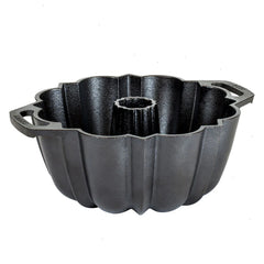 Seasoned Cast Iron Fluted Cake Pan
